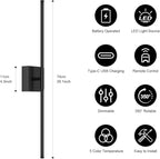 Battery Operated Wall Sconce Set of Two - Image 4