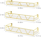 Amaoot Floating Shelves Set of 3, Home Wood Wall Shelf, Farmhouse Shelf - Image 3
