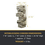 AZ Faux High-Density Polyurethane Faux Stone Interlocking Outside Corner - Image 3