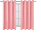 LEMOMO Blackout Curtains 66 x 54 Inch Long Pink Curtains Set of 2 Panels Room - Image 2