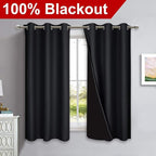 NICETOWN Complete 100% Blackout Curtain Set, Thermal Insulated & Energy - Image 2