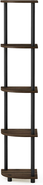 Furinno TURN-N-TUBE Corner Shelf, 5-Tier Corner Bookshelf, Open Storage Shelves - Image 9