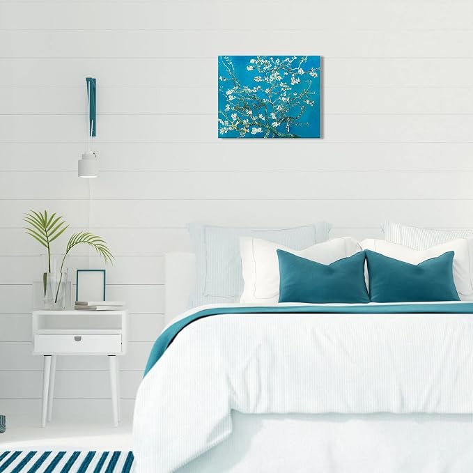 Van Gogh Canvas Wall Art: Almond Blossom Oil Painting Flower Picture - Image 3