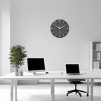 XFM Modern Wall Clock 12 Inch Silent Wall Clocks Battery Operated Grey Simple - Image 4