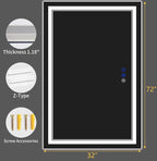 72"x32" LED Bathroom Mirror - Image 9
