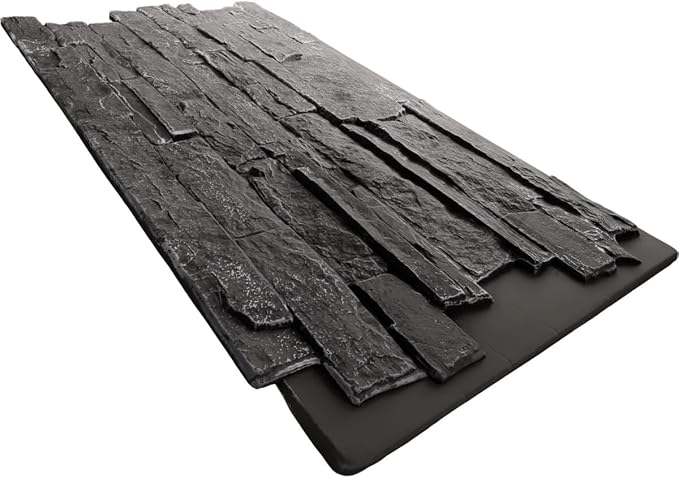 EverStone Acadia Ledge Faux Stone Panel, Graphite Color - Image 6