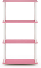 Furinno Turn-N-Tube 4-Tier Multipurpose Shelf Display Rack, Round Tubes - Image 8