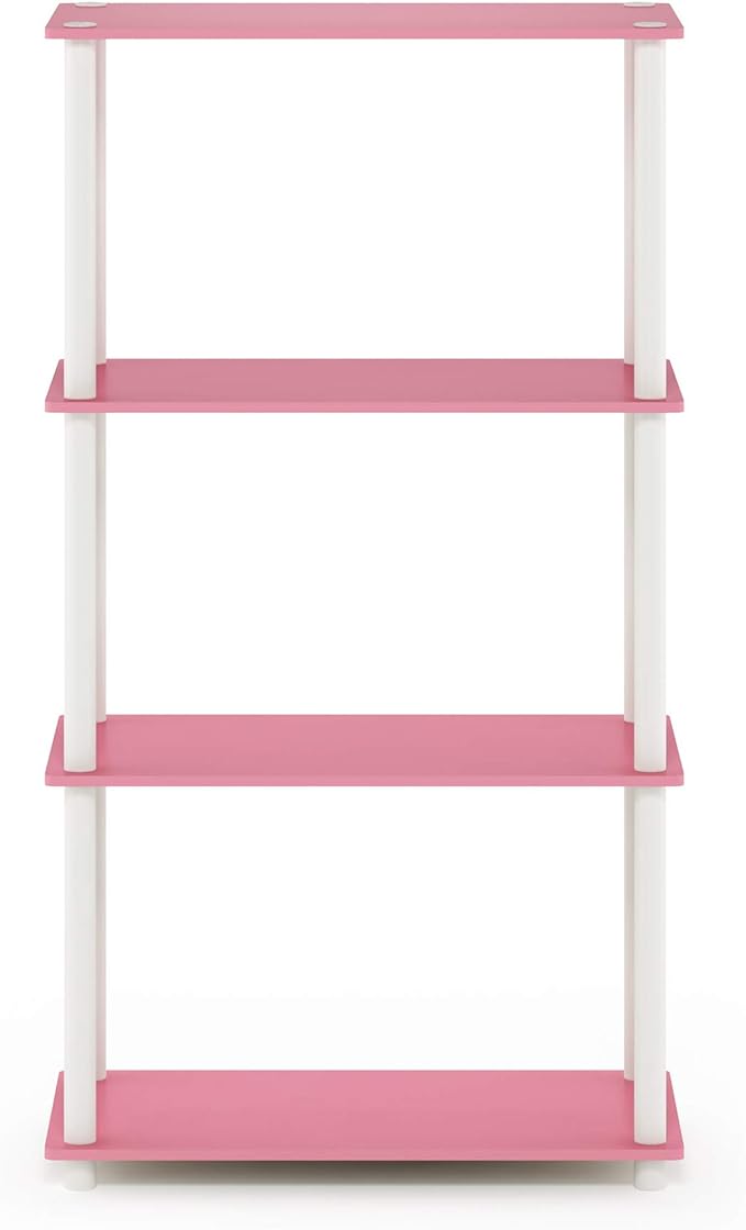 Furinno Turn-N-Tube 4-Tier Multipurpose Shelf Display Rack, Round Tubes - Image 8
