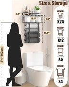 Rustic Brown Wood Vertical Towel Rack - Image 6