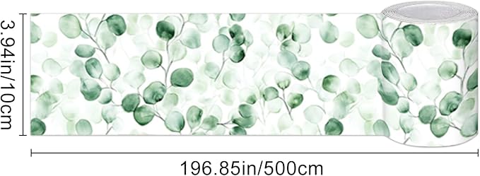 HOMETITUTE Wallpaper Border Peel and Stick Wall Decor PVC Botanical Wall Border - Image 5