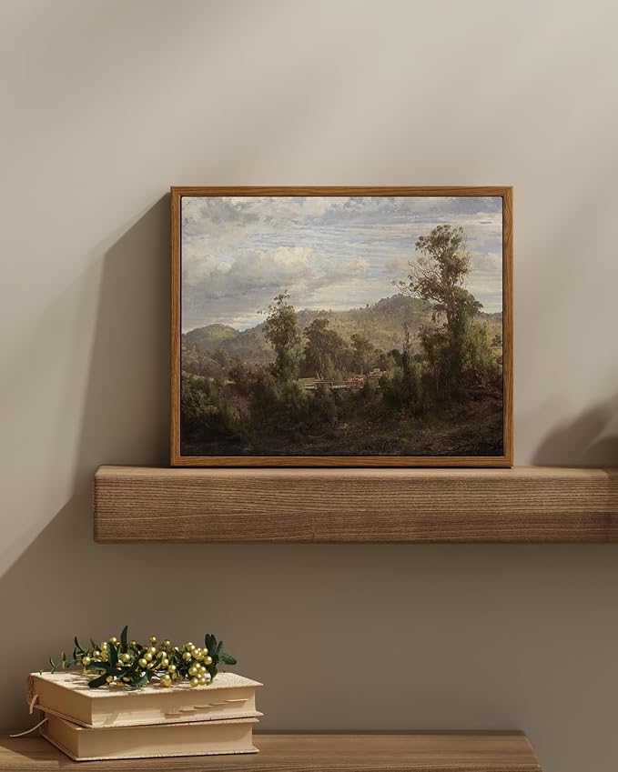 InSimSea Framed Canvas Wall Art Vintage Decor, Home Decor Retro Landscape Oil - Image 2