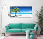 Baisuart-Large Canvas Wall Art Summer Ocean Waves Coconut Trees on Sands Beach - Image 6