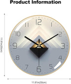 Ergocar Silent Modern Wall Art Deco Clock, Suitable - Image 7