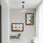 Wocred Set of 2 Rectangular Wall Mirror, Gorgeous Rustic Farmhouse Accent Mirror - Image 4