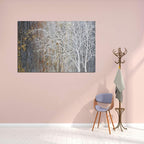 Yihui Arts White Birch Trees Painting 3D Canvas Art On Canvas Abstract Artwork - Image 4