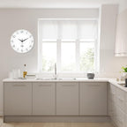 XNM White Simple Glass Wall Clocks Battery Operated 14 Inch Modren Minimalist - Image 5
