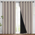 Yakamok 100% Blackout Curtains 96 Inches Long, 2 Thick Layers Heat and Full by Yakamok