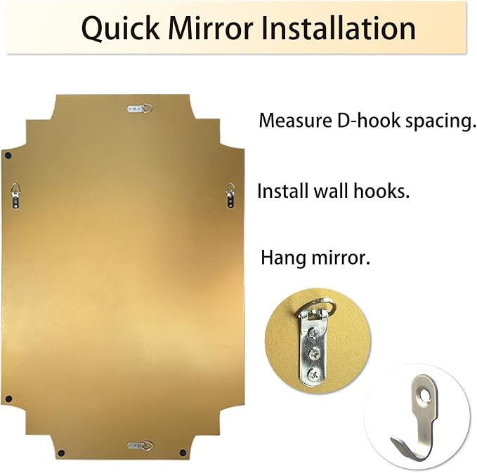 HQiJun Wall Mirror Full Length, Scalloped Beveled Polished Decorative Mirrors - Image 7
