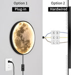 QIYIMEILUX Dimmable Moon Wall Sconce Plug in Modern LED Wall Light - Image 3
