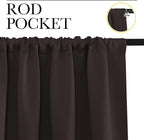 NICETOWN RV Blackout Curtains for Camper Windows, Toffee Brown, Kitchen Curtains - Image 2