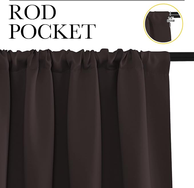 NICETOWN 2 Panels Blackout Curtains, Rod Pocket Thermal Insulated Drapess - Image 2