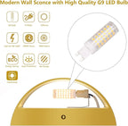Aipsun 2 Pack Brushed Gold Wall Sconce Indoor Wall Lights Hardwired Up and Down - Image 4