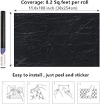 Arthome Black Marble, 11.8x100 Inches Peel and Stick Wallpaper, Marble Contact - Image 7