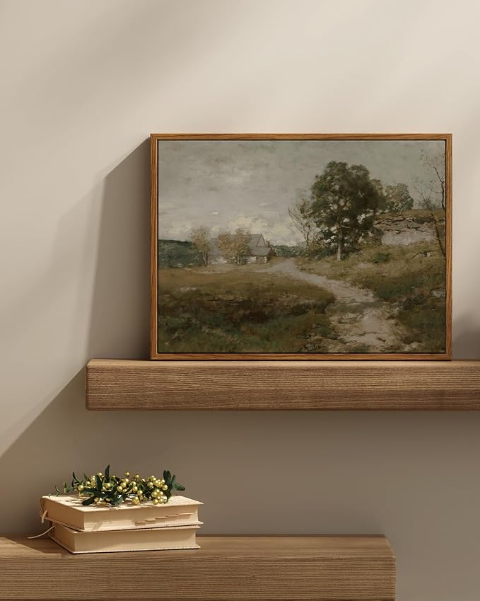 InSimSea Framed Canvas Wall Art Decor, Vintage Countryside Decor - Image 2