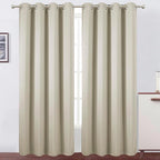 LEMOMO Blackout Curtains 52 x 120 Inch Long Light Beige Curtains Set of 2 by Lemomo