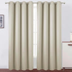 LEMOMO Blackout Curtains 52 x 90 Inch Long Light Beige Curtains Set of 2 Panels by Lemomo