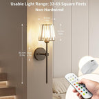 Crystal Battery Operated Wall Sconces Set of 2, 12 RGB and 3CCT Dimmable Wall - Image 3