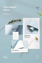Dimoon 236''x17.7'' Blue Peel and Stick Wallpaper Contact Paper Modern Self - Image 4