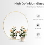 WallBeyond 24 inch Round Mirror Gold Circle Wall Mirror - Image 6