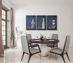 GUBIYU Premium Navy Blue Wall Art Set of 3, Large Dining Room Kitchen Signs - Image 2