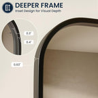 2-Pack 24x30 Inch Matte Black Bathroom Vanity Mirrors | Flush Mount Deep Set - Image 3