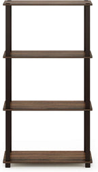 Furinno TURN-S-TUBE Storage Shelves, 4-Tier Book Shelf, Corner Shelf, Toolless - Image 5