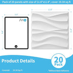 Art3d 20 Pack Decorative 3D Wall Panels, 19 Sq.Feet PVC Interior Wall Décor - Image 2