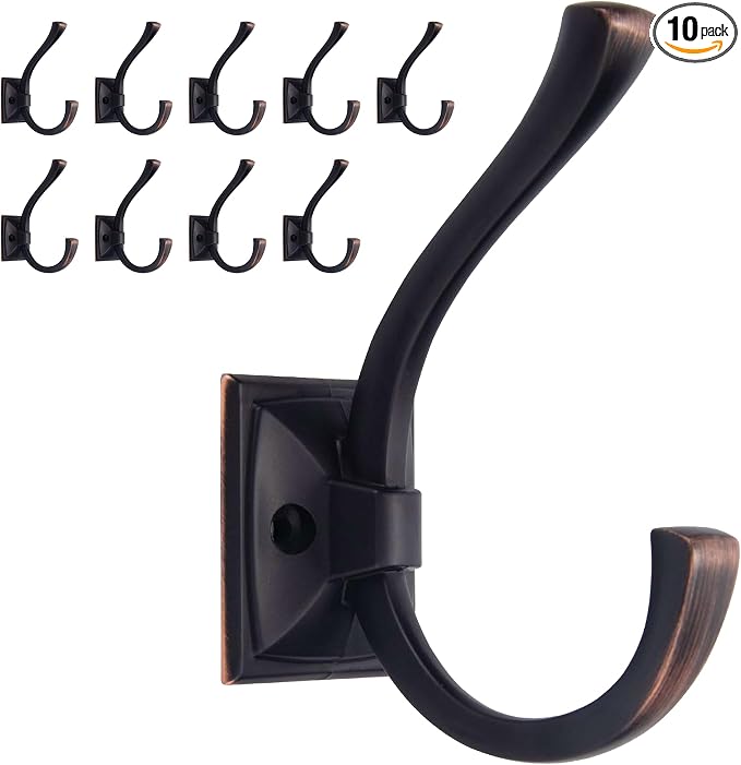 TUNNY 10 Pack Antique Design Wall Hanging Coat Hooks by TUNNY