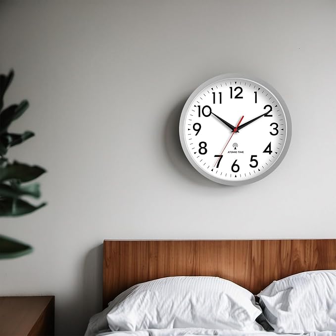 DAXSMY Atomic Wall Clock Analog 10 Inch Battery Operated Modern Decorative - Image 5