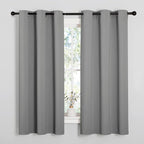 NICETOWN Silver Grey Thermal Insulated Grommet Blackout Curtains, Kids Window by NICETOWN