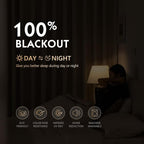 FMFUNCTEX 100% Beige Blackout Curtains - Image 3
