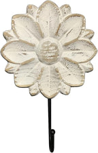 dwellington Decorative Boho Flower Towel Hooks, Farmhouse Boho Coat Rack Hooks by dwellington