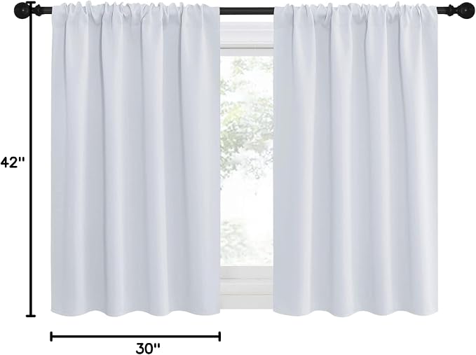 NICETOWN Greyish White Window Curtain Panels, RV Bunk Curtains, Thermal - Image 10