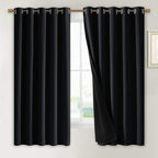 NICETOWN Complete 100% Blackout Curtains, Thermal Insulated & Energy Efficiency by NICETOWN