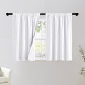 NICETOWN Bedroom 100% Blackout Curtains, 2 Panels, 42 by 36, Snow White by NICETOWN