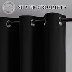 IGEMAEVE Black Blackout Curtains 96 Inch Length 2 Panels Set, Grommet Energy - Image 4