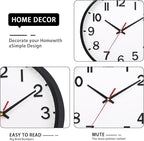 Wall Clocks Battery Operated 12 inch Modern Wall Clock, Silent Non Ticking Wall - Image 3