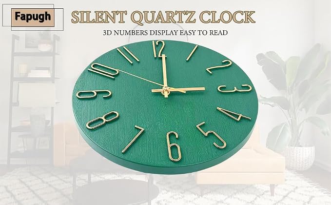 Wall Clock, Silent Clock, Wall Clocks Battery Operated， 12 inch Modern Wall - Image 5