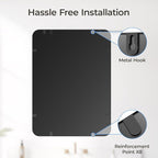 USHOWER Black Bathroom Mirror for Over Sink 22 x 30 Inch, Matte Black Rectangle - Image 5