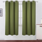 LEMOMO Olive Green Thermal Blackout Curtains/42 x 72 Inch/Set of 2 Panels Room by Lemomo
